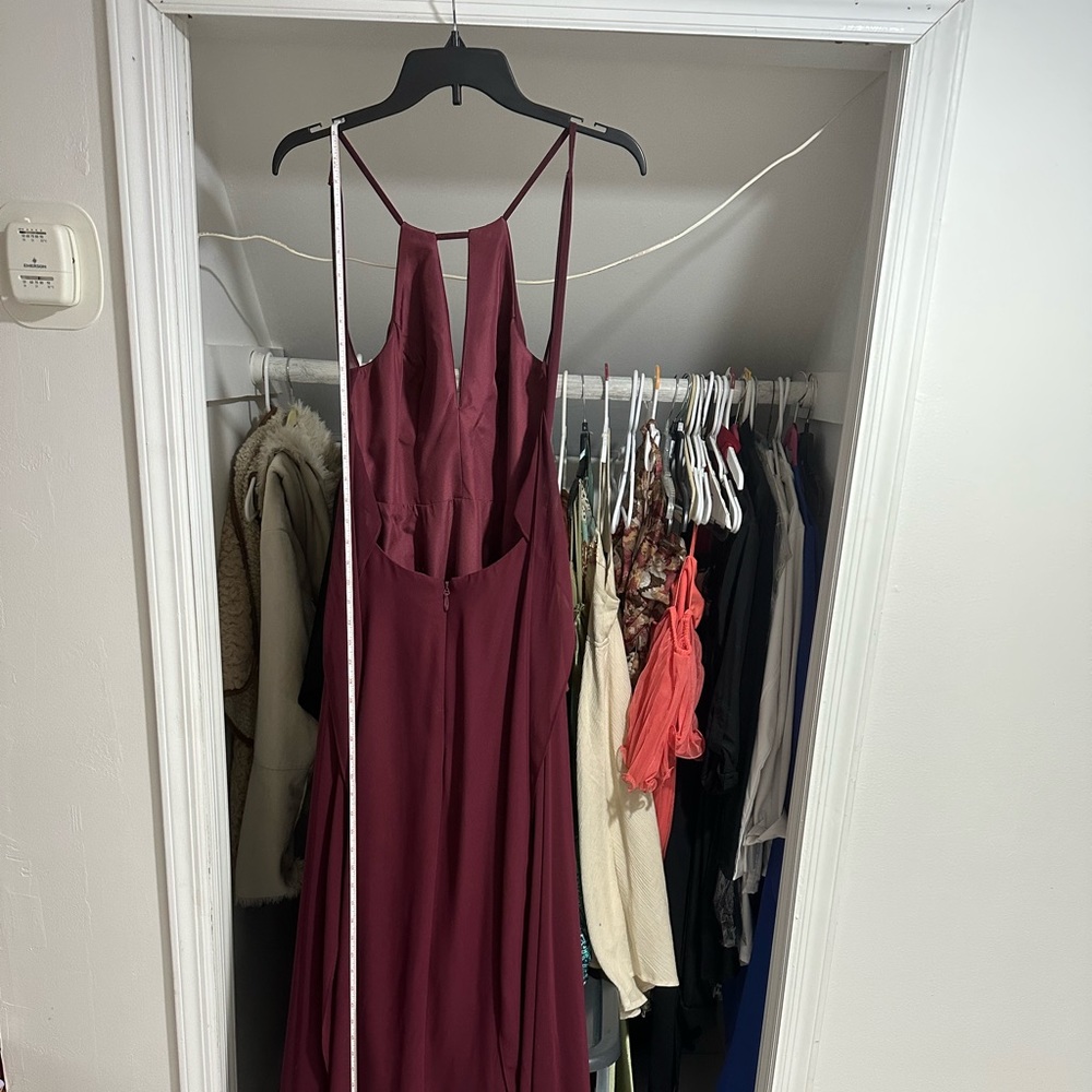 Azazie Evalleen Cabernet color size A0 - Picture 5 of 6